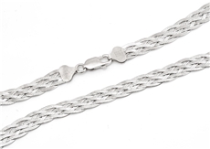 Dámský stříbrný splétaný náhrdelník STNAH0123F 42 cm + Dárek zdarma
