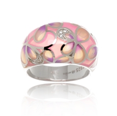 Luxusní stříbrný prsten zdobený smaltem STRP0435F + dárek zdarma