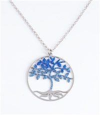 Dámský stříbrný náhrdelník se stromem života 71357F