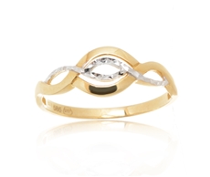 Prsten ze žlutého zlata bez zirkonů PR0260F + DÁREK ZDARMA