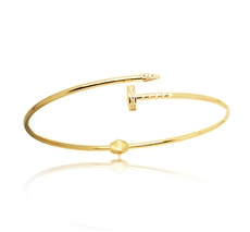 Luxusní dámský zlatý náramek hřebík ZLNA1079F + Dárek zdarma